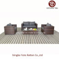 Loveseat de vime com Teatable para Outdoor (1205)